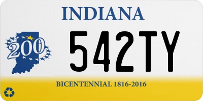 IN license plate 542TY