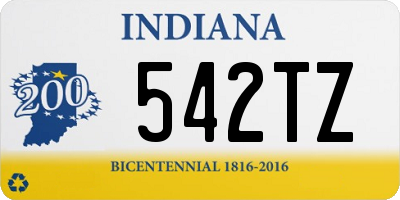 IN license plate 542TZ