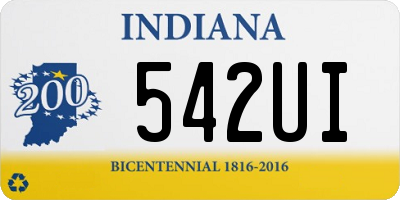 IN license plate 542UI