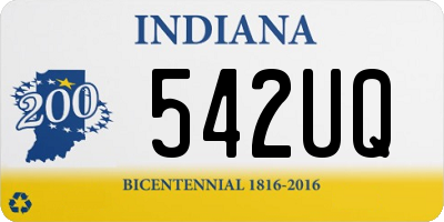 IN license plate 542UQ