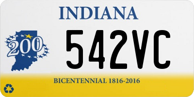 IN license plate 542VC