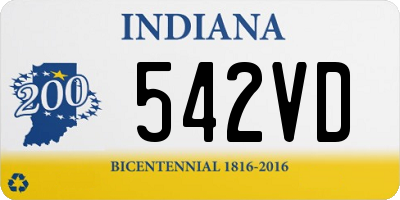 IN license plate 542VD