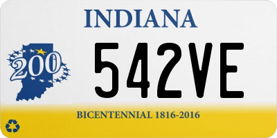 IN license plate 542VE