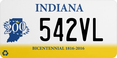 IN license plate 542VL