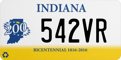 IN license plate 542VR