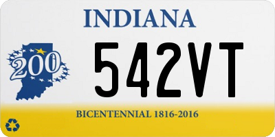 IN license plate 542VT