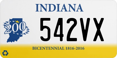 IN license plate 542VX