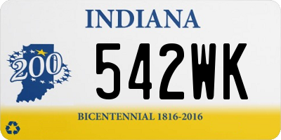 IN license plate 542WK