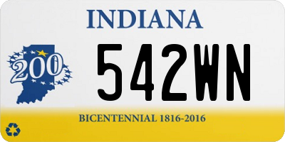 IN license plate 542WN