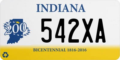 IN license plate 542XA