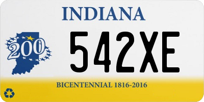 IN license plate 542XE