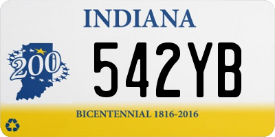 IN license plate 542YB