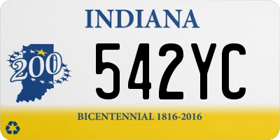 IN license plate 542YC