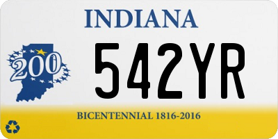 IN license plate 542YR
