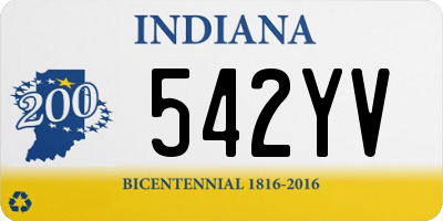 IN license plate 542YV