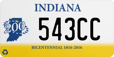 IN license plate 543CC