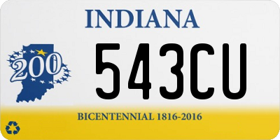 IN license plate 543CU