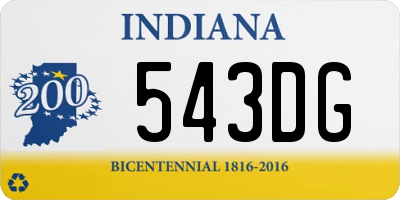 IN license plate 543DG