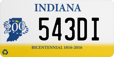 IN license plate 543DI