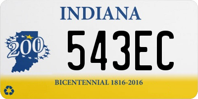 IN license plate 543EC