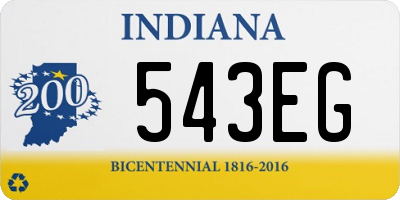 IN license plate 543EG