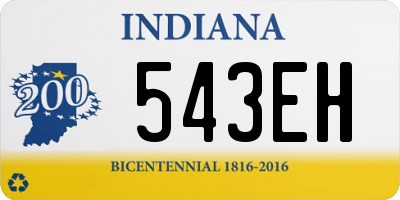 IN license plate 543EH