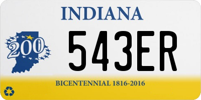 IN license plate 543ER