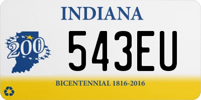 IN license plate 543EU