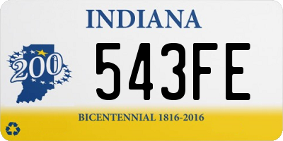 IN license plate 543FE