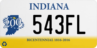 IN license plate 543FL