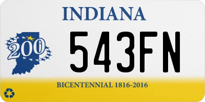 IN license plate 543FN