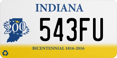 IN license plate 543FU