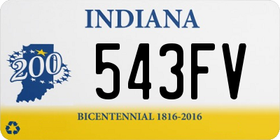 IN license plate 543FV