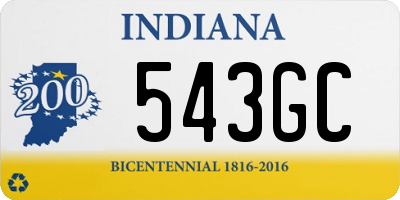 IN license plate 543GC