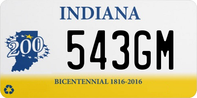 IN license plate 543GM