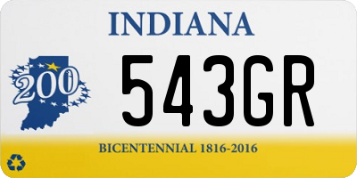 IN license plate 543GR