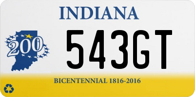 IN license plate 543GT