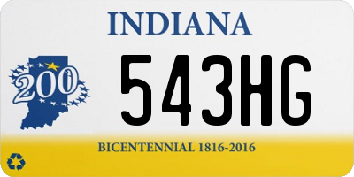 IN license plate 543HG