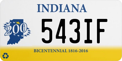 IN license plate 543IF