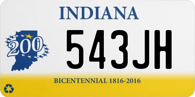 IN license plate 543JH