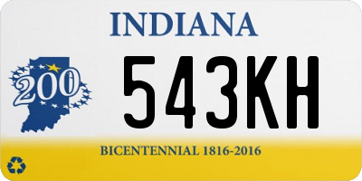 IN license plate 543KH