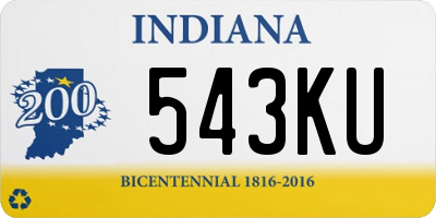 IN license plate 543KU