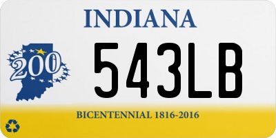 IN license plate 543LB