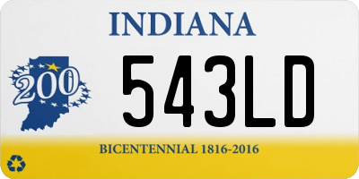 IN license plate 543LD