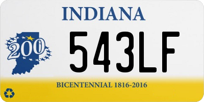 IN license plate 543LF