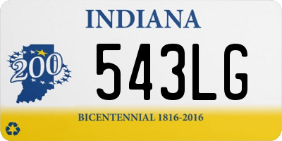 IN license plate 543LG