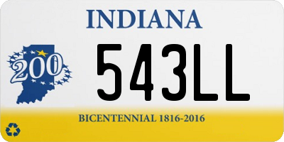 IN license plate 543LL