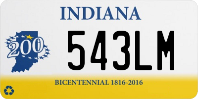 IN license plate 543LM