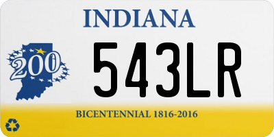 IN license plate 543LR