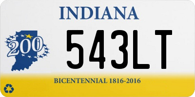 IN license plate 543LT